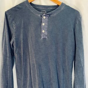 Big Boys’ Sz 16 Crewcuts Henley, cornflower blue.